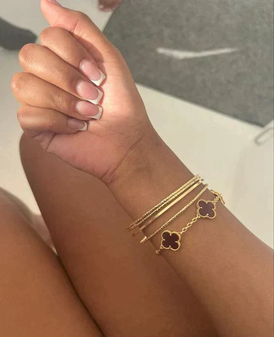 FORTUNATO CLOVER BRACELET | BLACK