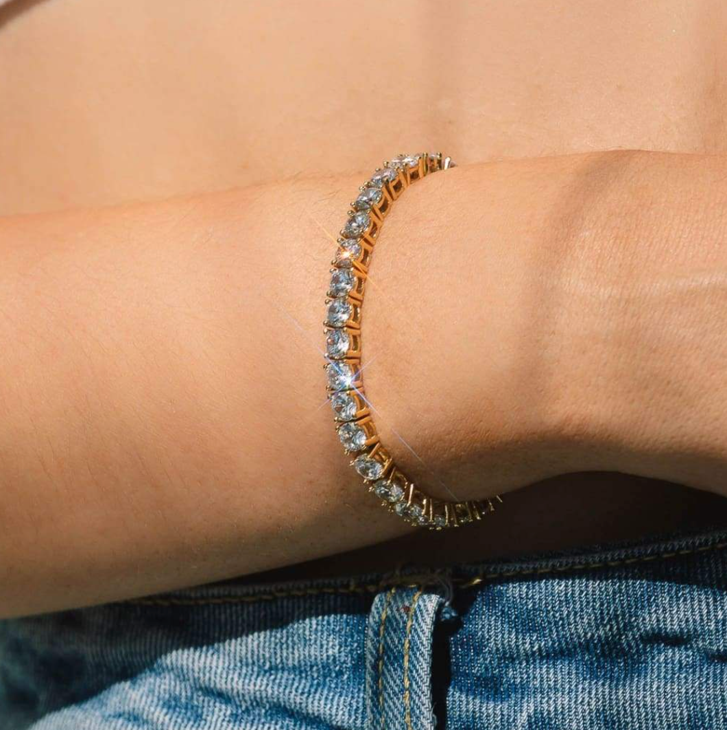 Gold Tennis Armband