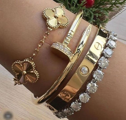 FORTUNATO CLOVER BRACELET | GOLD